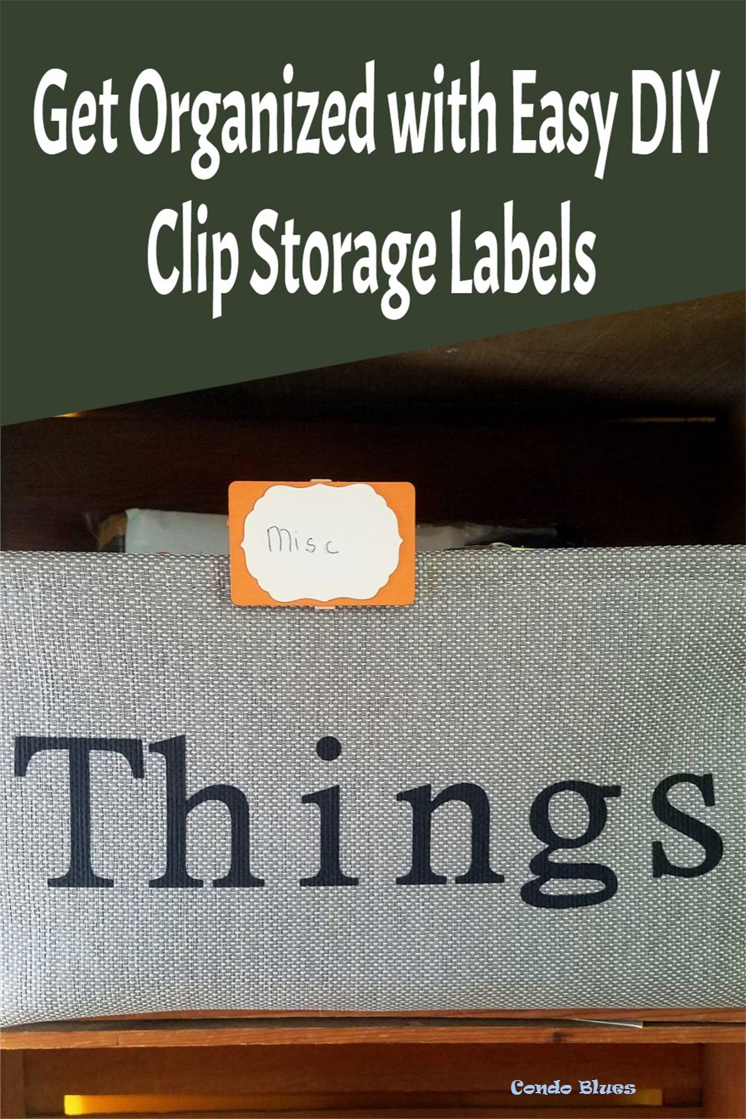 Condo Blues How to Make Easy Storage Bin Labels