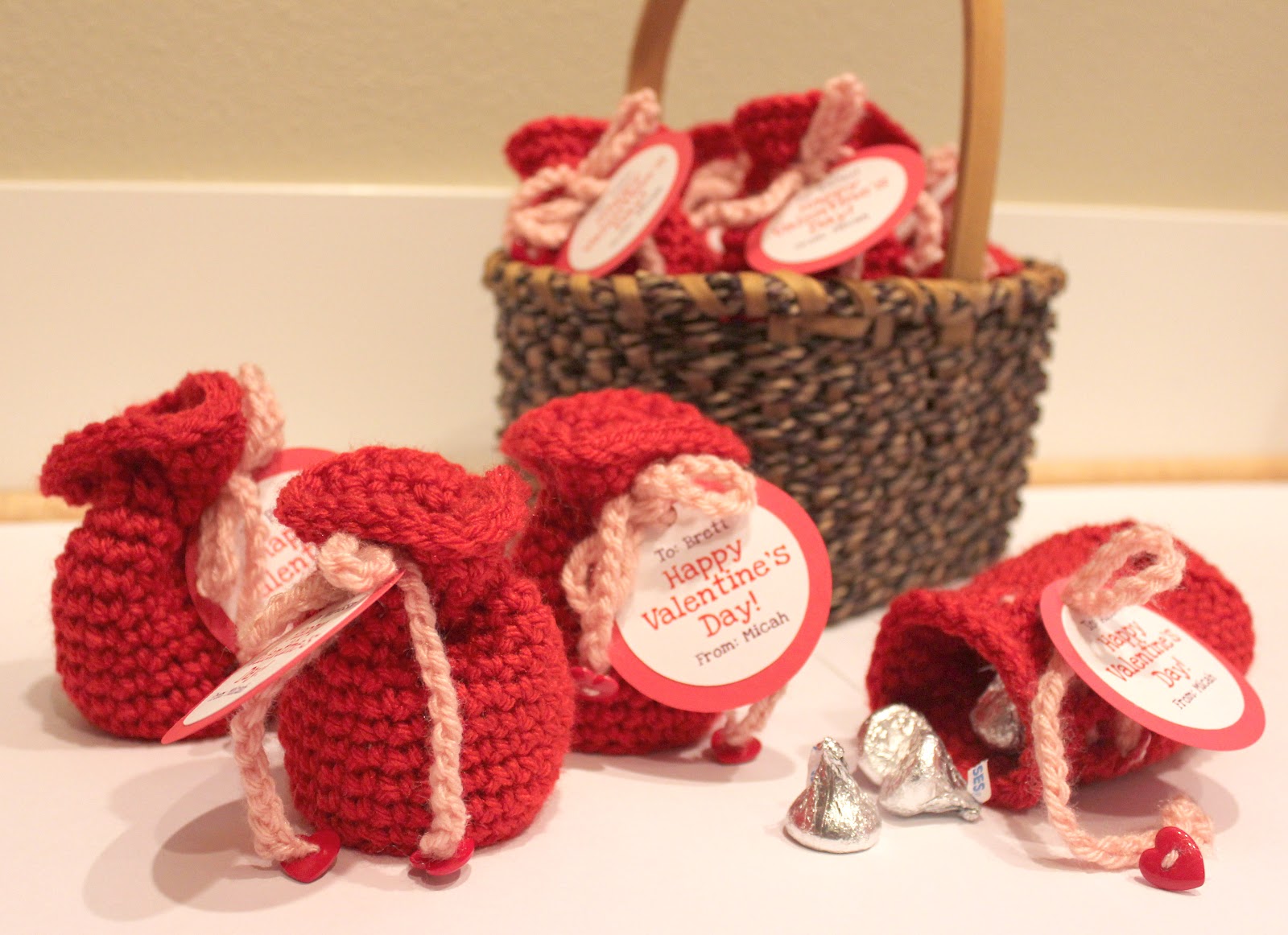 Valentine's Candy Crochet Bags - Repeat Crafter Me
