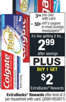 MONEY MAKER Colgate Toothpaste CVS Deal -  4/14-4/20