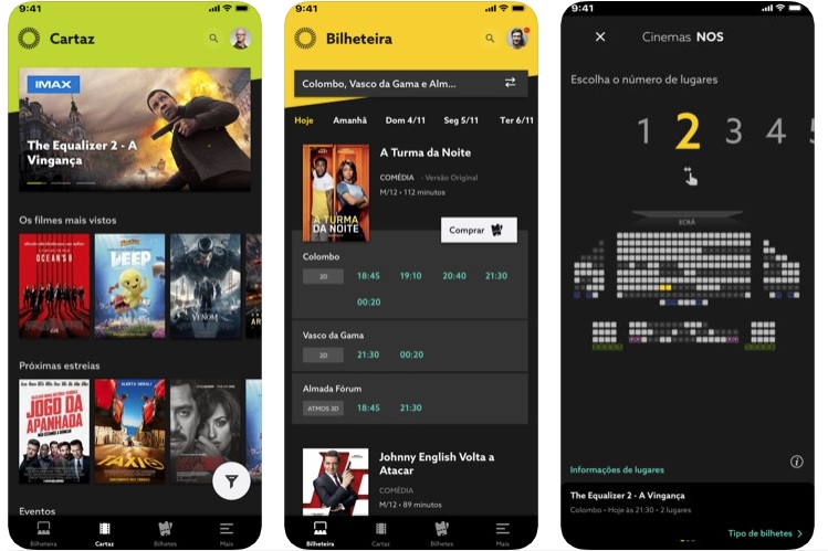 app nos cinema