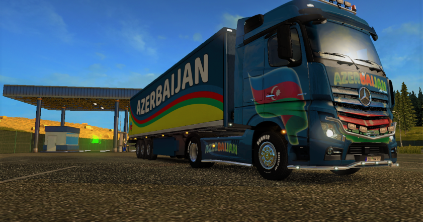 Euro Truck Simulator 2 Multiplayer Azerbaijan Skin Full Save ETS2