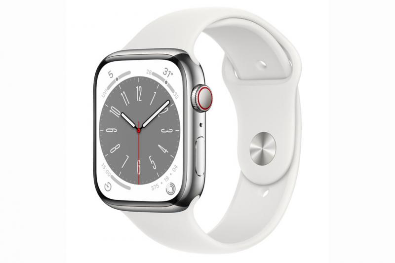 Đồng hồ Apple Watch Series 8 Cellular 45mm Silver Stainless – Viền thép, Dây cao su – MNKE3VN/A – Hàng chính hãng