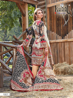 Ishaal Print Gulmohar Combo Pure Lawn pakistani Suits Catalog wholesaler