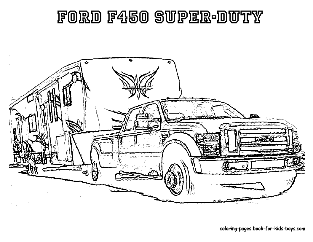 jacked up trucks coloring pages - photo #1