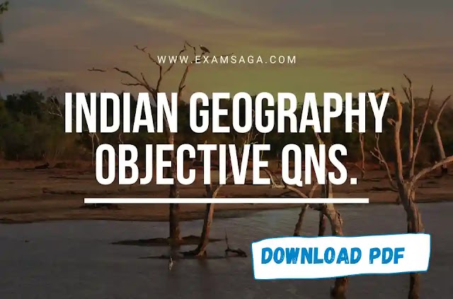 Indian Geography Objective Question Pdf English Download For Competitive Exams