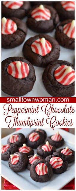 Peppermint Chocolate Thumbprint Cookies Peppermint Chocolate Thumbprint Cookies