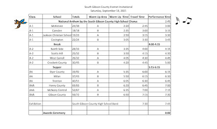 South Gibson Co High School Band: 2021 Hornet Invitational South Gibson Co High School Band: 2021 Hornet Invitational