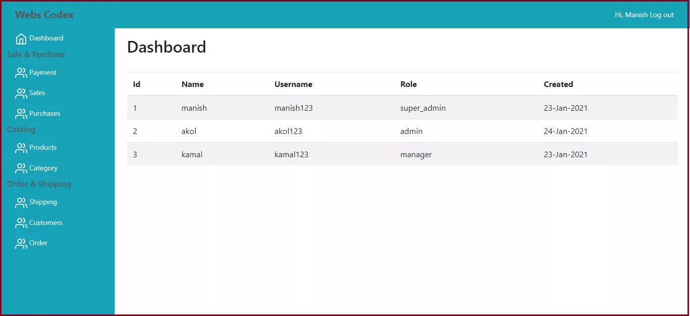 With php user permissions roles system login and Create a