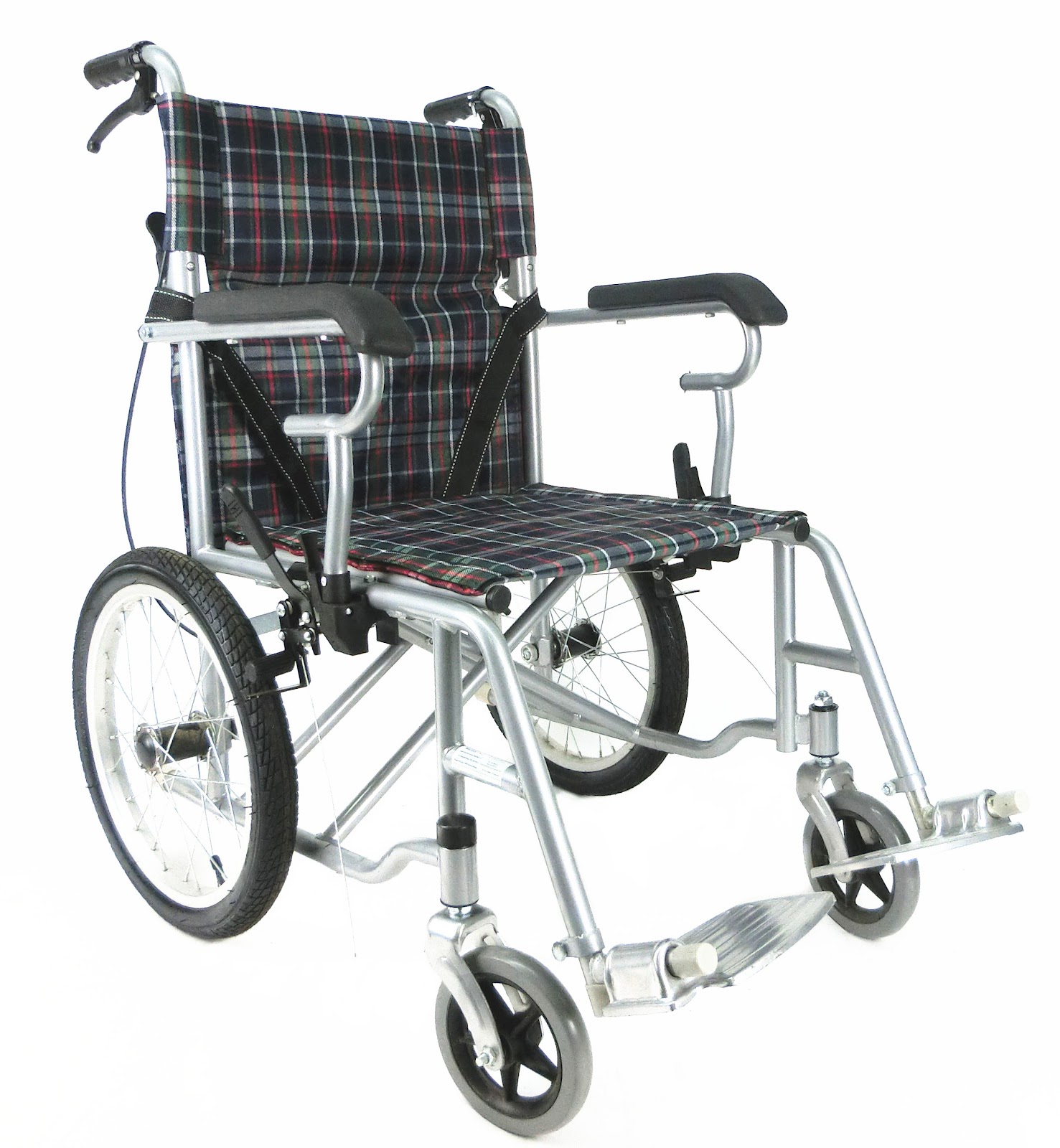 Lightweight transit folding wheelchair Kerusi roda memindah ringan