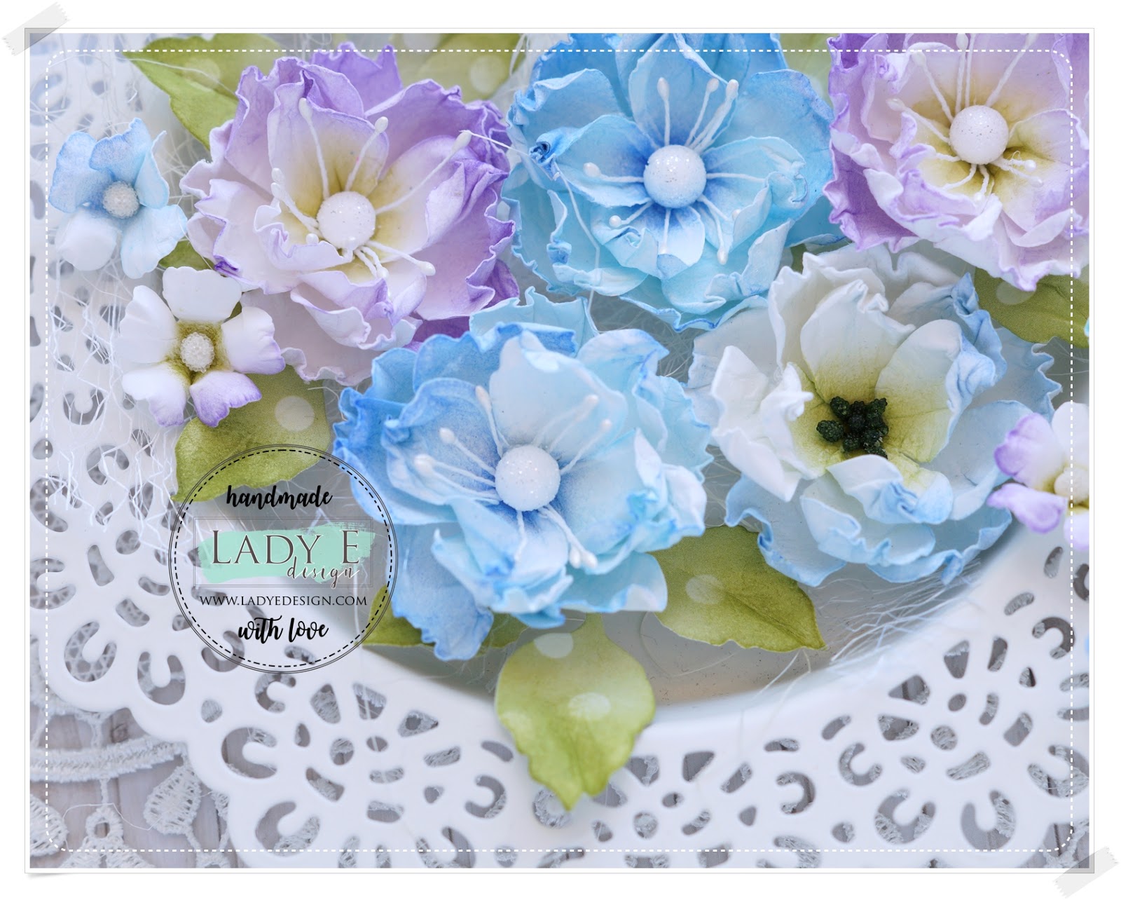 Paper Flowers & Video Tutorial Scrap Art by Lady E