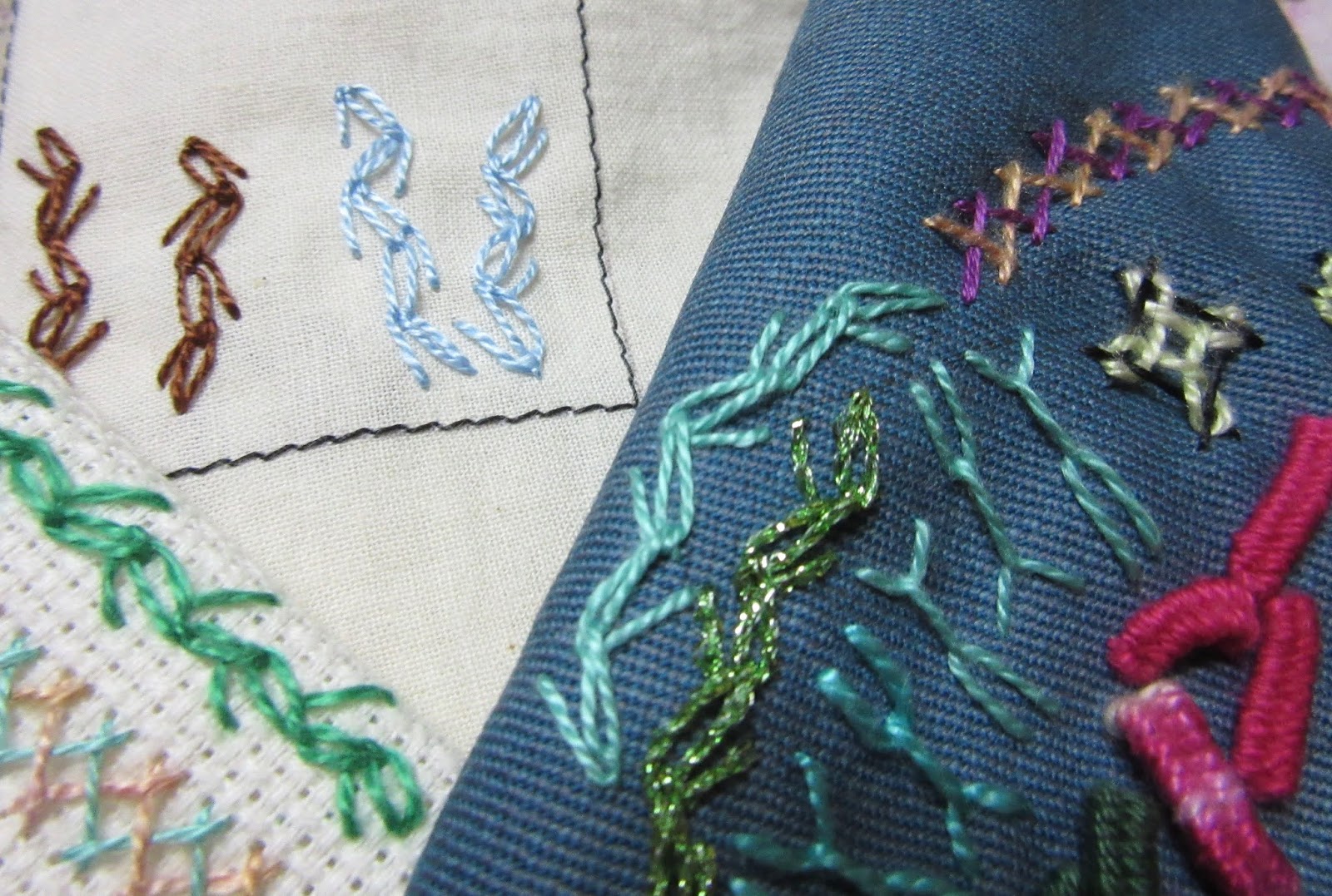 Queenie's Needlework: Sunday Stitch School - Lesson 142: Ieshininninu  Chieshirikochu Stitch