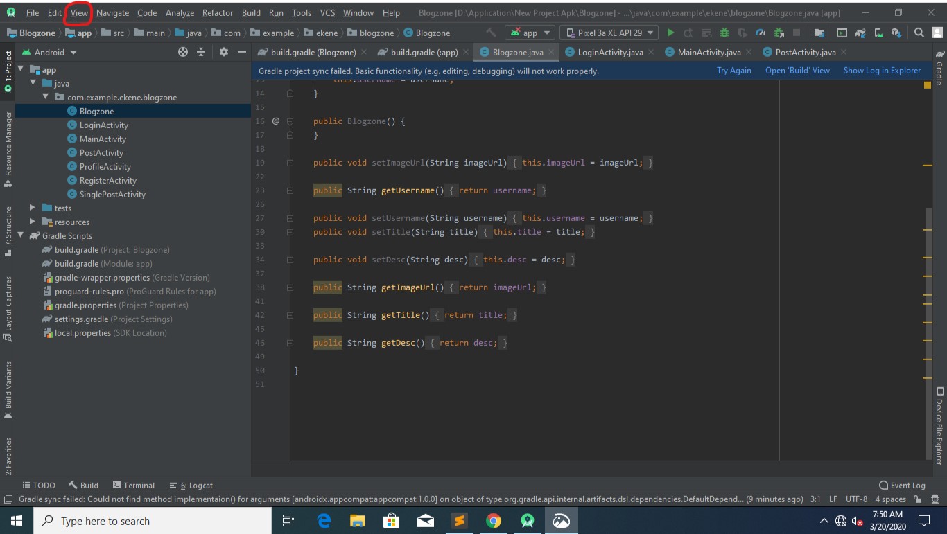 android studio gradle menu android studio gradle menu