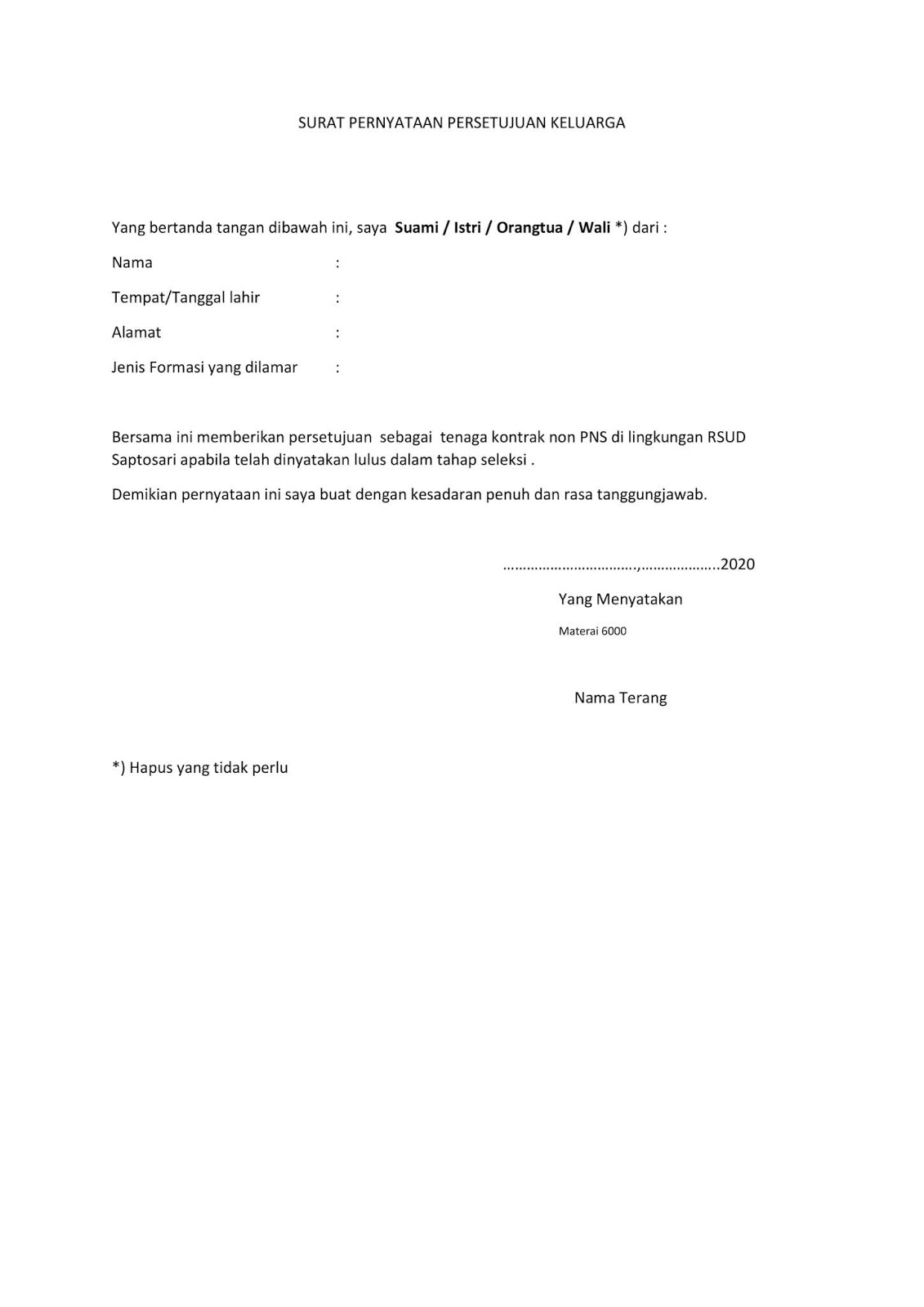 Contoh Surat Lamaran Bank Sumsel Babel