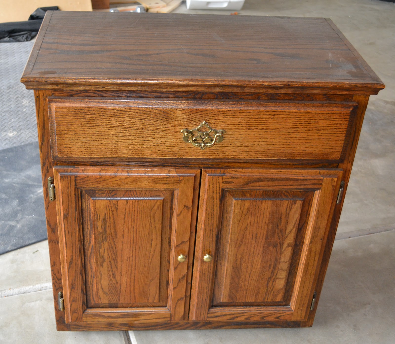 The Old Barn Door Bedside Table Redo