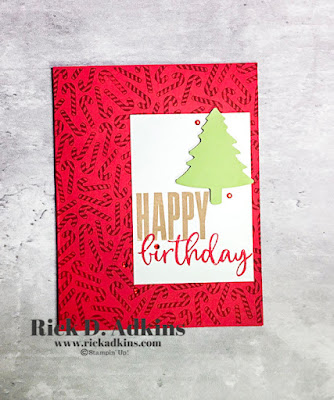 Rick's October 2021 Online Crafty Workshop showcasing four different card designs!  Festive Birthday Card perfect for December Birthdays.