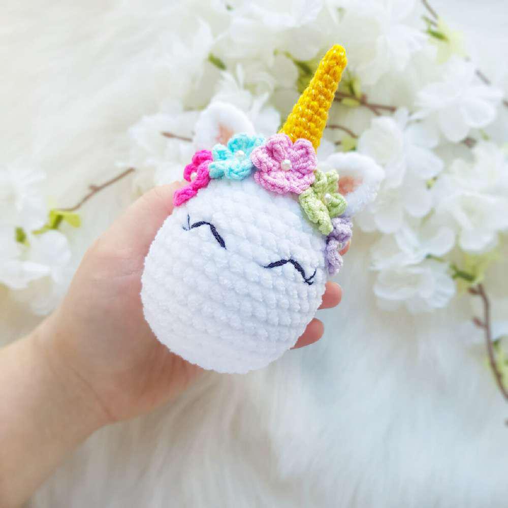 Crochet unicorn Easter egg