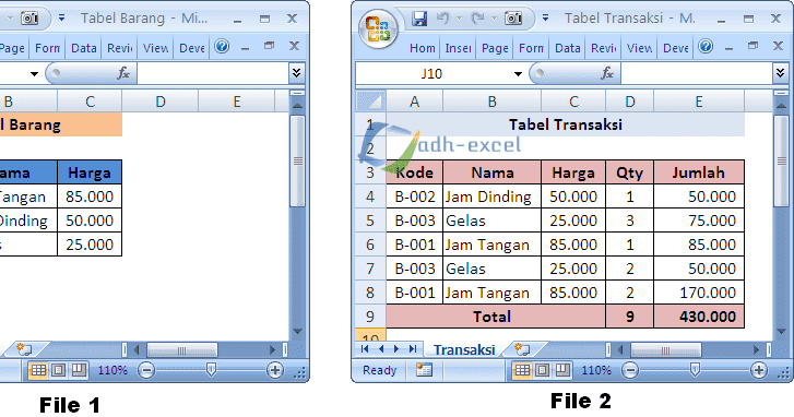 Rumus Excel Vlookup Antar Sheet