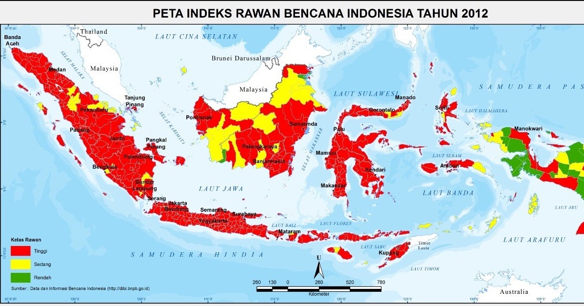 PORTAL GEOGRAFI : Persebaran Wilayah Rawan Bencana Alam Di Indonesia