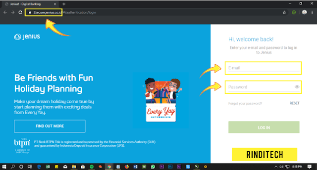 Cara Aman Login Akun Jenius di Komputer atau Laptop
