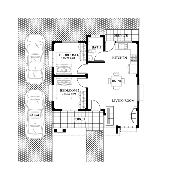 Thoughtskoto, Small House 12×24 Tiny Floor Plans