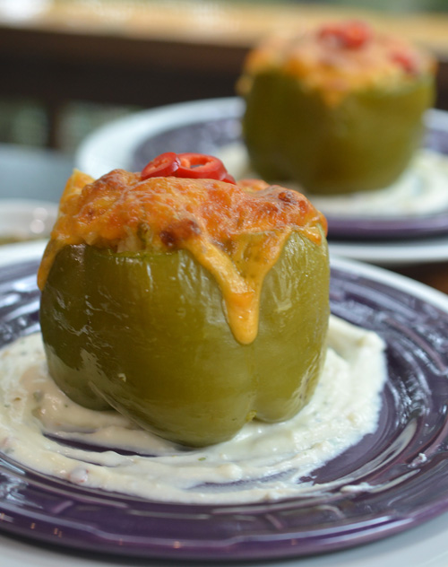 Dirty Rice Stuffed Bell Peppers