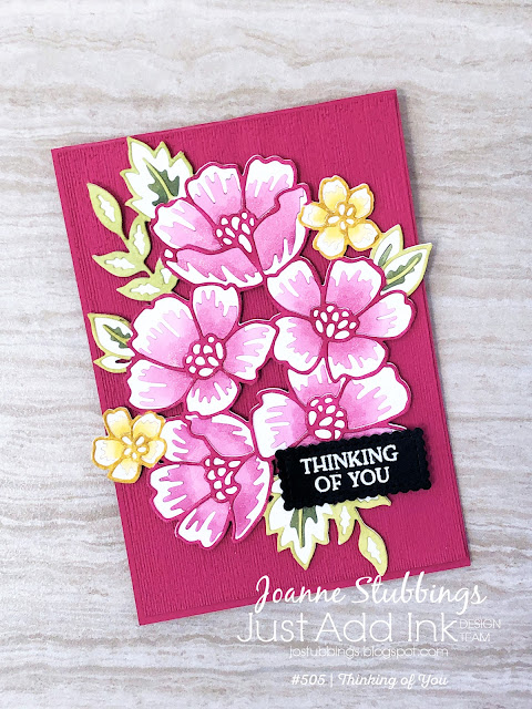 Jo's Stamping Spot - Just Add Ink Challenge #505 using Blossoms in Bloom bundle by Stampin' Up!
