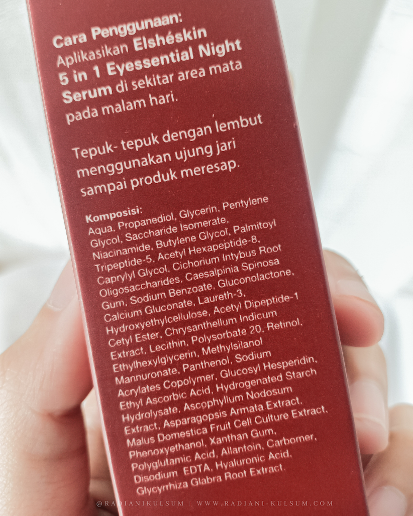 ElsheSkin 5 in 1 Eyessential Night Serum, Eye Serum yang Bantu Pudarkan
