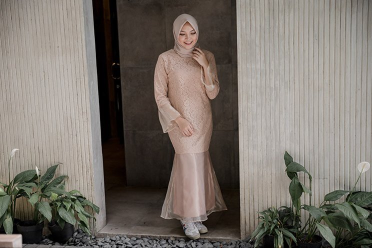 gambar gamis model renda