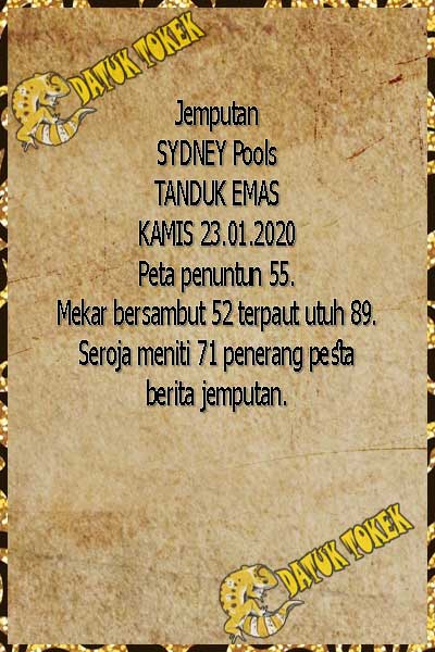 6+ Syair Tanduk Emas Sydney