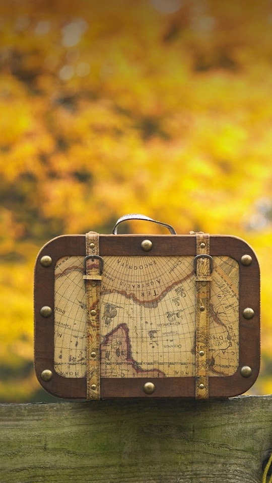   Vintage Suitcase with Treasure Map   Android Best Wallpaper
