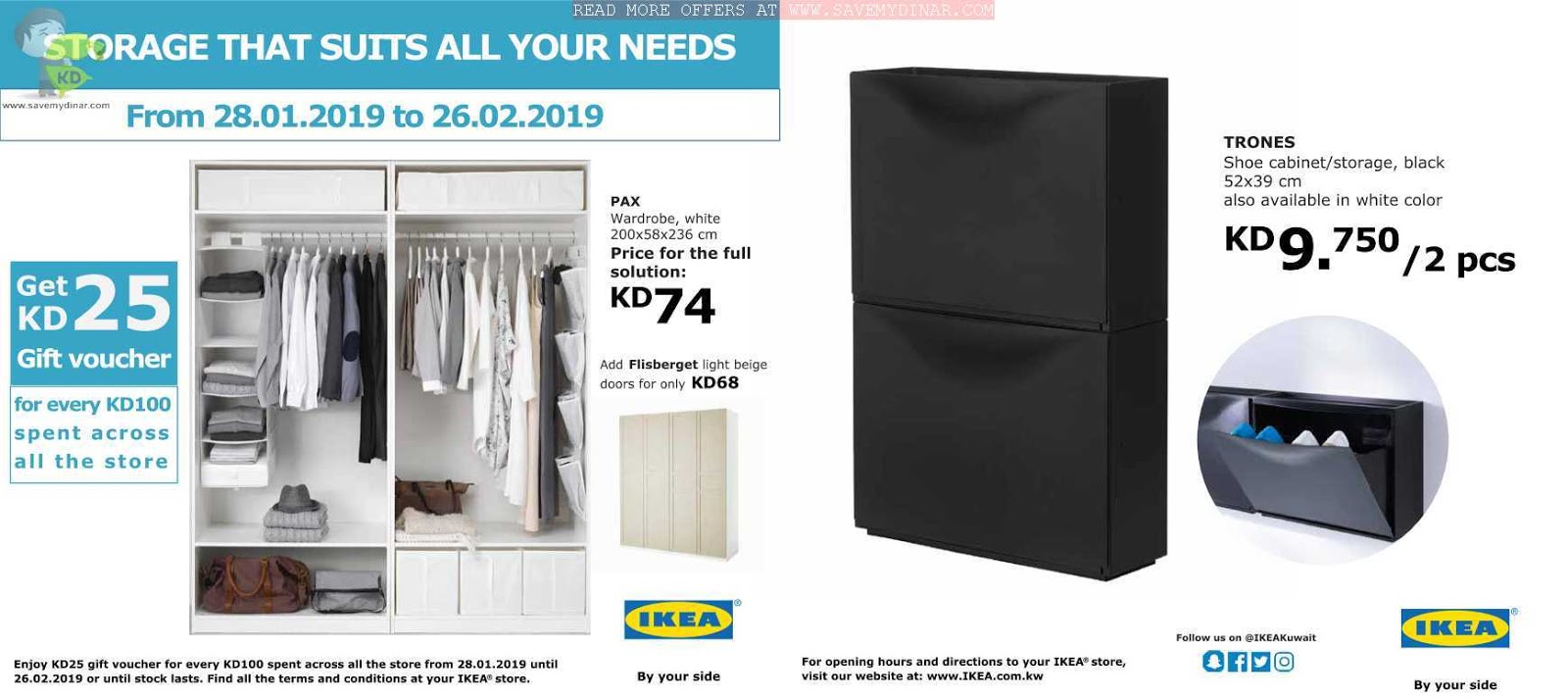 IKEA Kuwait Promotons on Storage SaveMyDinar Offers, Deals