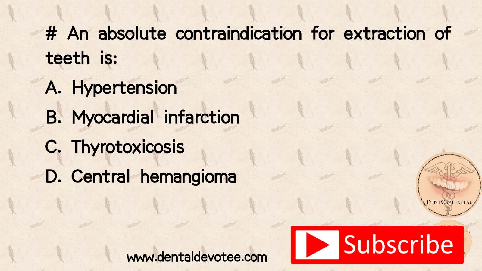 Dentosphere World of Dentistry Absolute Contraindication for