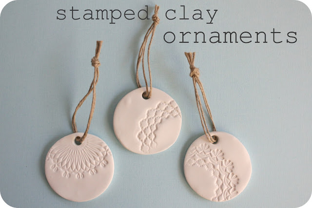 Clay Stamped Ornaments