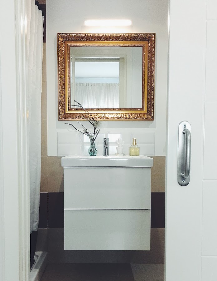 Dar el glamour a un baño normal (antes y después) | Decoración