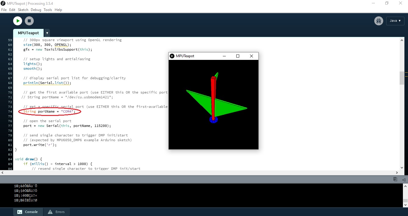 Arduino MPU6050 Processing Tutorial