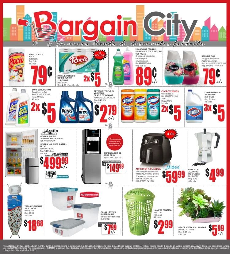 Ahorros Diarios Usando Cupones Especiales válidos en las tiendas Bargain City Puerto Rico del 1