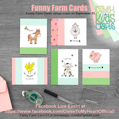 CTMH Kids Crafts Funny Farm Cards