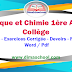 Cours et Exercices Physique et Chimie 1ère Année Collège - BIOF Cours et Exercices Physique et Chimie 1ère Année Collège - BIOF