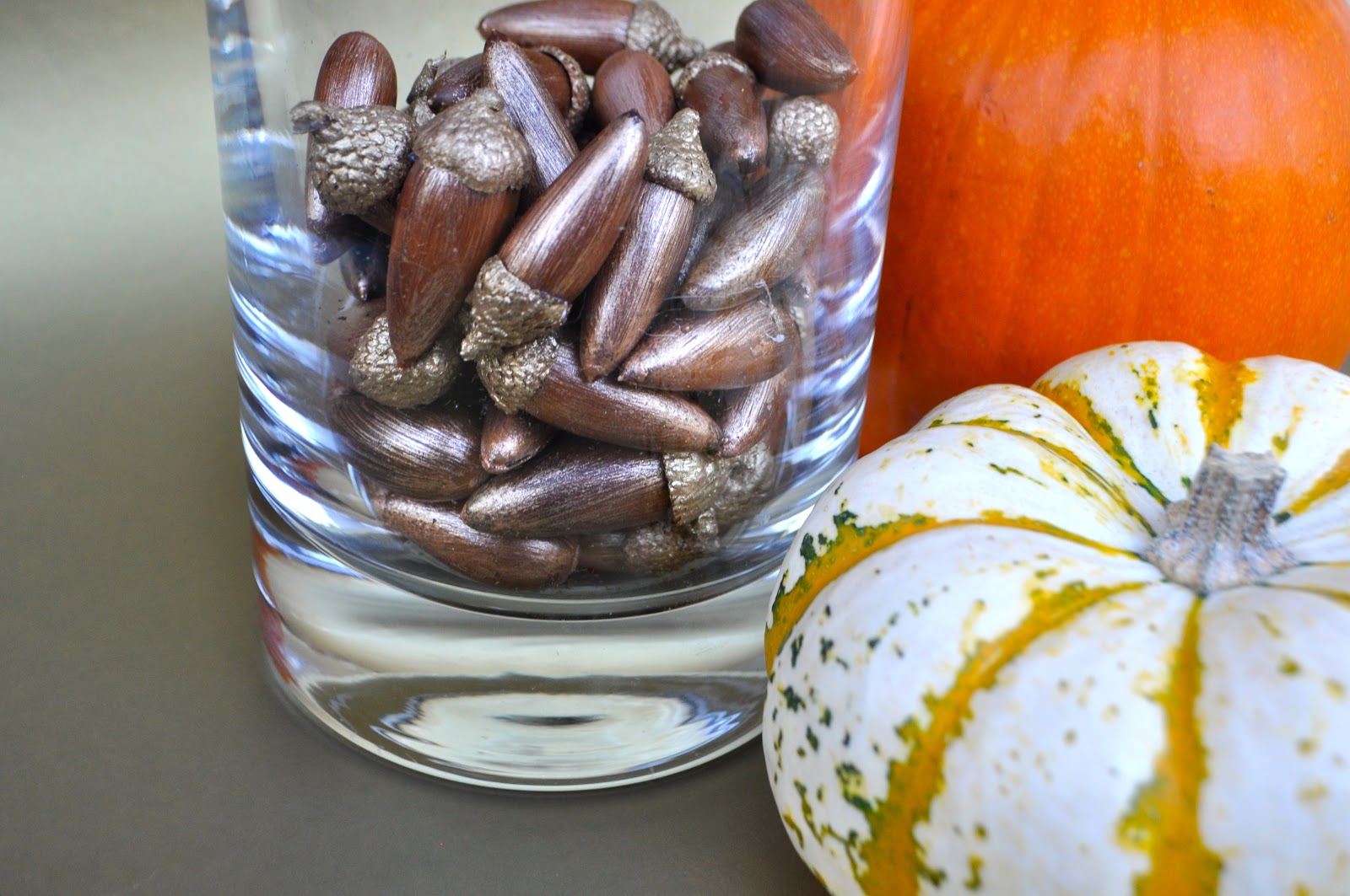 How to Make Gold Acorn Vase Filler {Even If You're Not Crafty!}