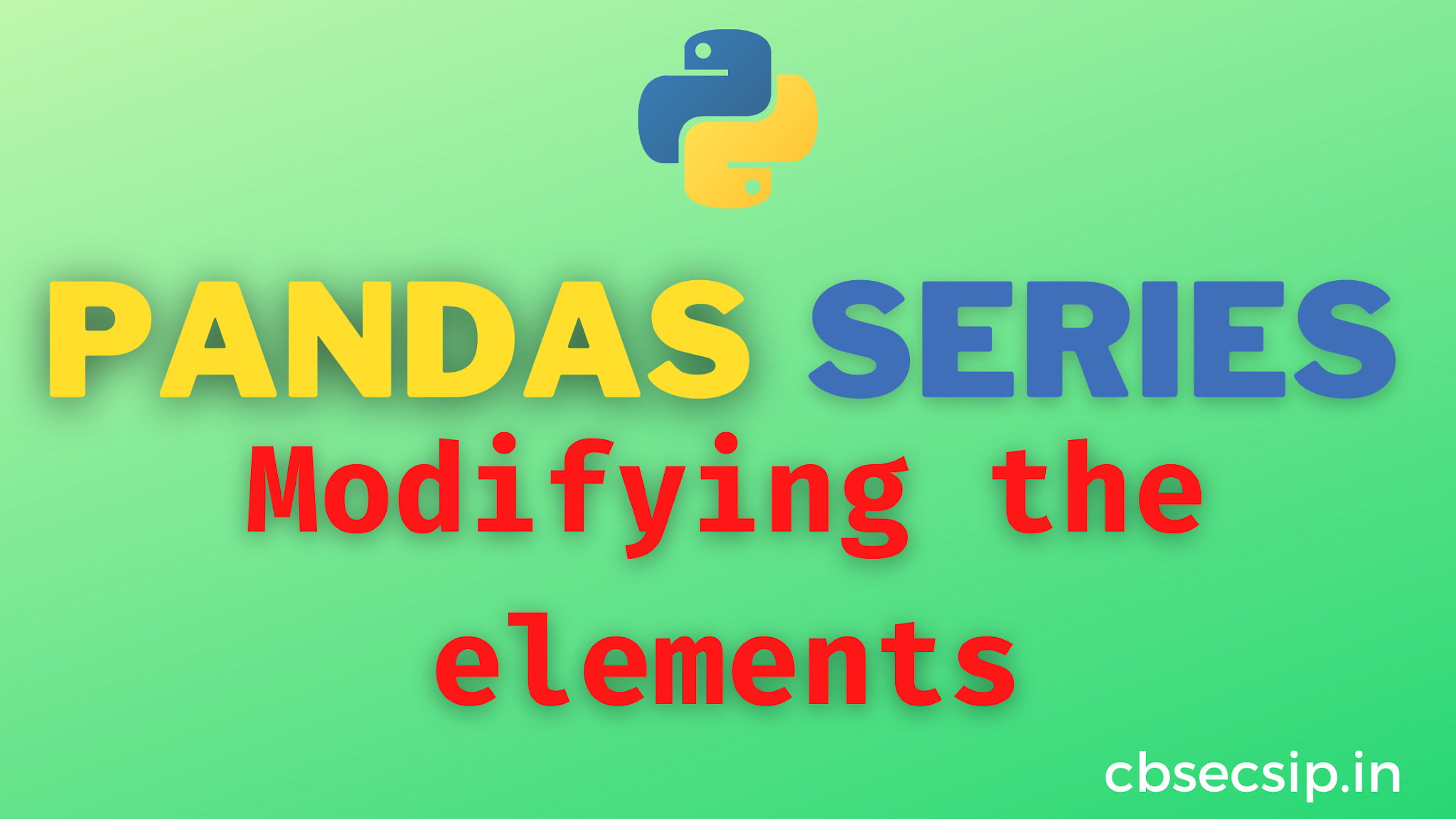 pandas series modifying the elements