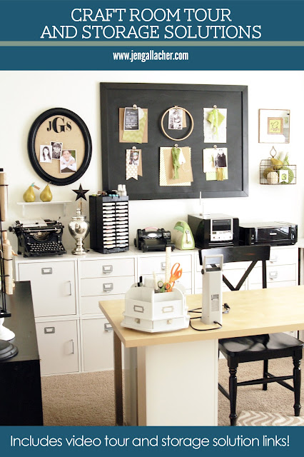 Craft Room Video Tour and Storage Solutions with Jen Gallacher. Includes links to solutions and a complete video tour. #crafting #craftroom #scrapbooking #scrapbookroom Craft Room Video Tour and Storage Solutions with Jen Gallacher. Includes links to solutions and a complete video tour. #crafting #craftroom #scrapbooking #scrapbookroom