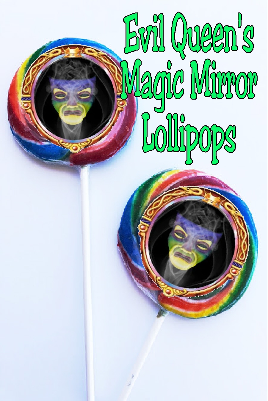 Snow White Evil Queen Mirror Mirror on the Wall Resin Planar Birthday Party Villain 5pc Poison Apple Slime Charm Flatback Bow Center