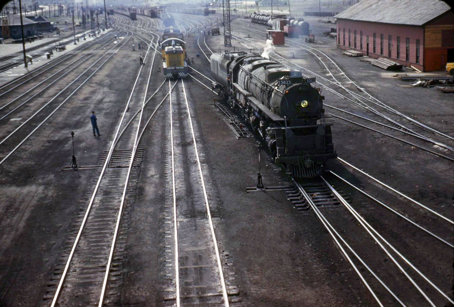transpress nz Union Pacific yard at Green River, Wyoming, 1954