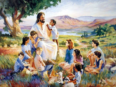  "  Méditations sur les textes du Jour " - Page 17 Jesus-et-les-enfants