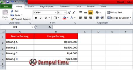 Cara Memisahkan Rp Dengan Angka Nominal Di Excel Sampul Ilmu