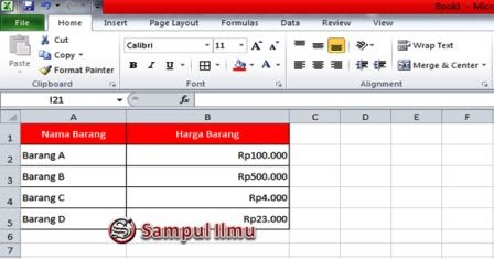 Cara Memisahkan Rp Dengan Angka Nominal Di excel - Sampul Ilmu
