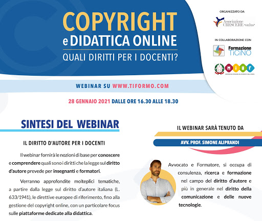Copyright e didattica online: quali diritti per i docenti? Webinar accreditato SOFIA il 28 gennaio