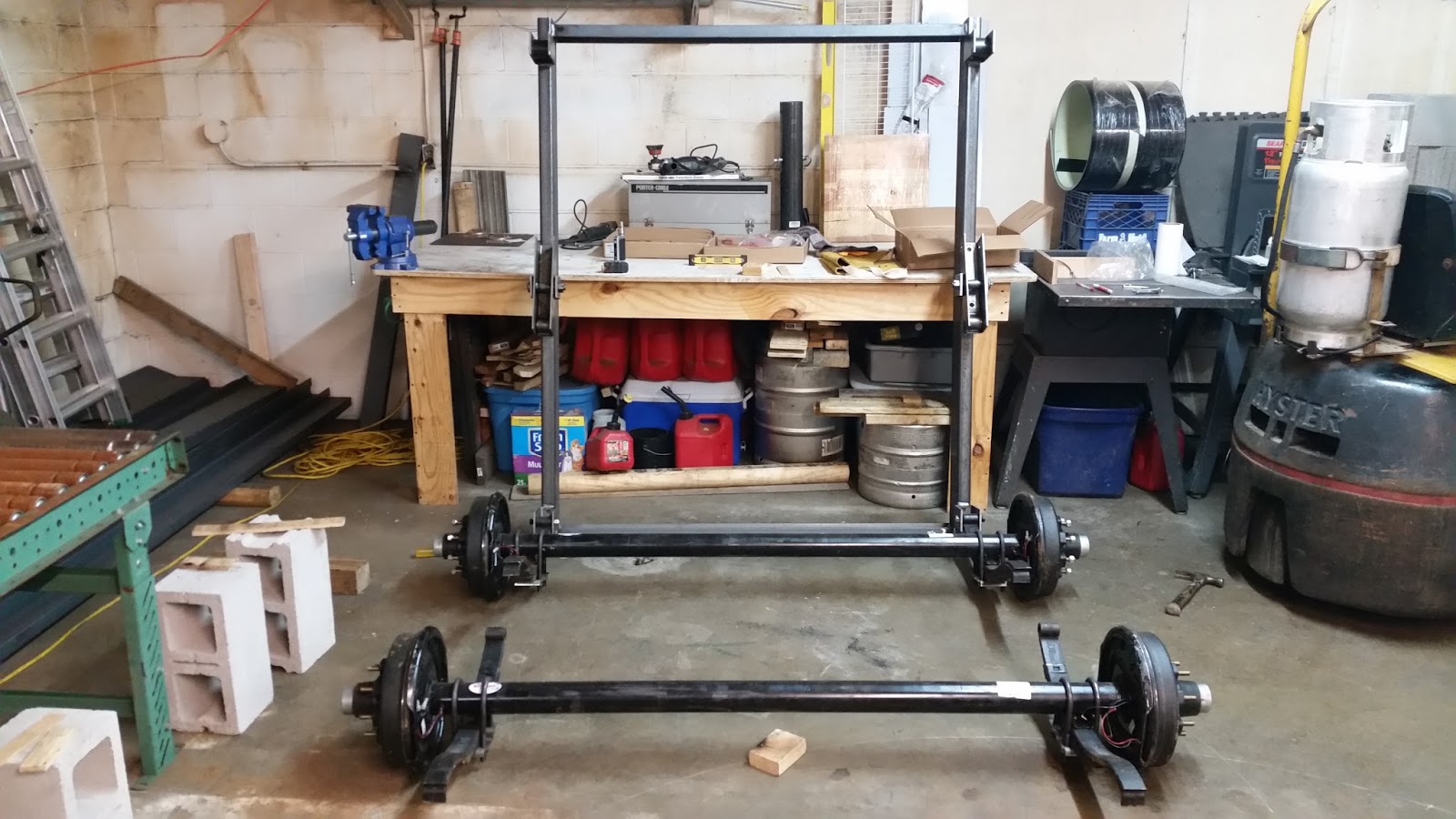 Building Gooseneck Trailer Mounting axles