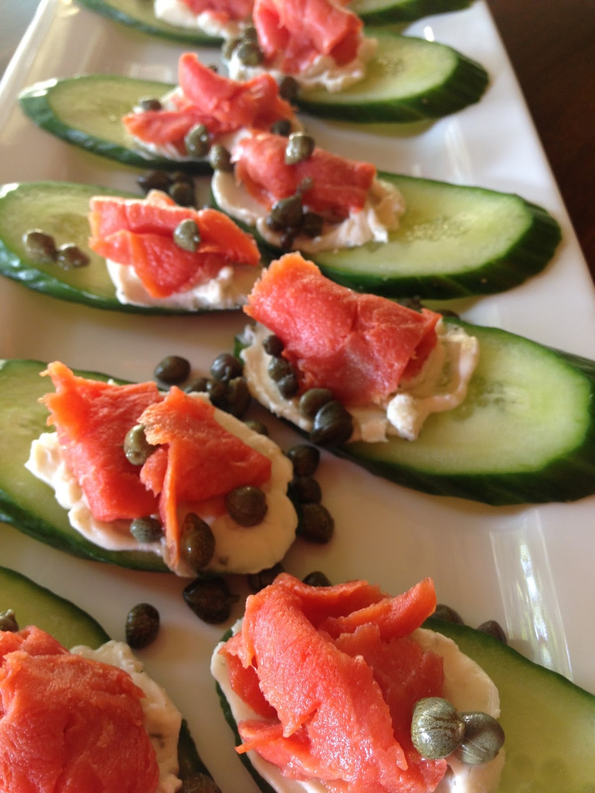 The Chef In My Head Smoked Salmon on Cucumber Chips