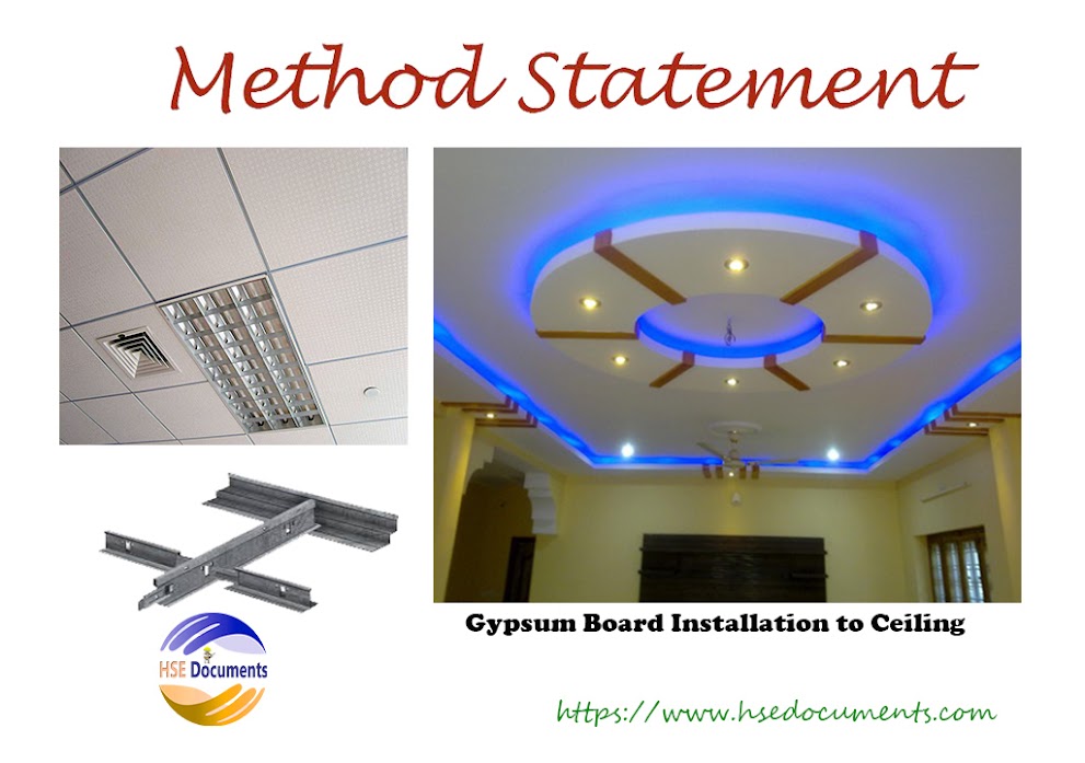 Method Statement for Gypsum Board Installation to Ceiling  
